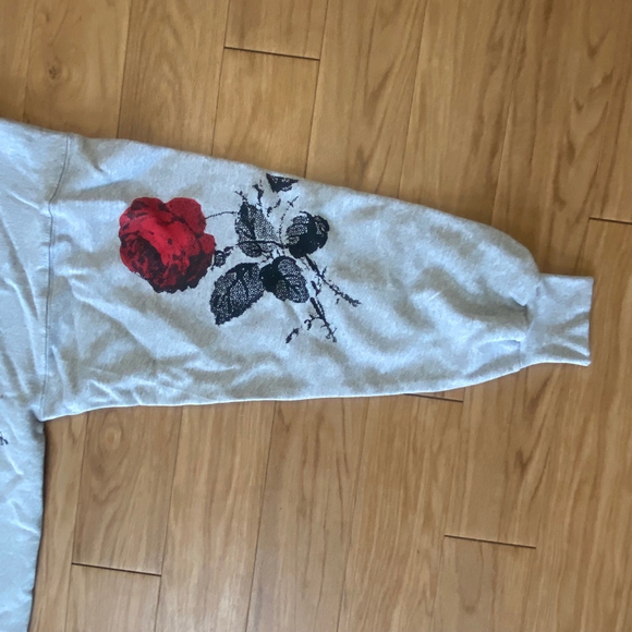 Men's Libertine Sweatshirt Size Unspecified Gray with Rose Print - Picture 3 of 7